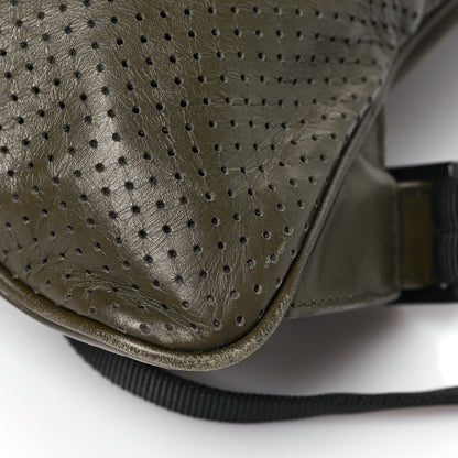 Bottega Veneta Nappa Perforated Leggero Drawstring Backpack Mustard
