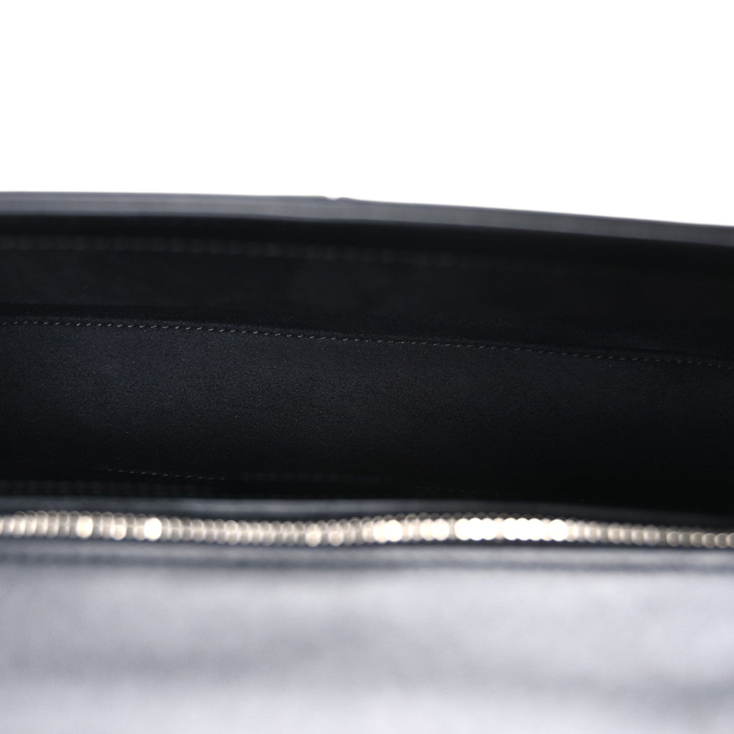 Gucci Senna Calfskin Lines Petite GG Top Handle Shoulder Bag Black Mystic White