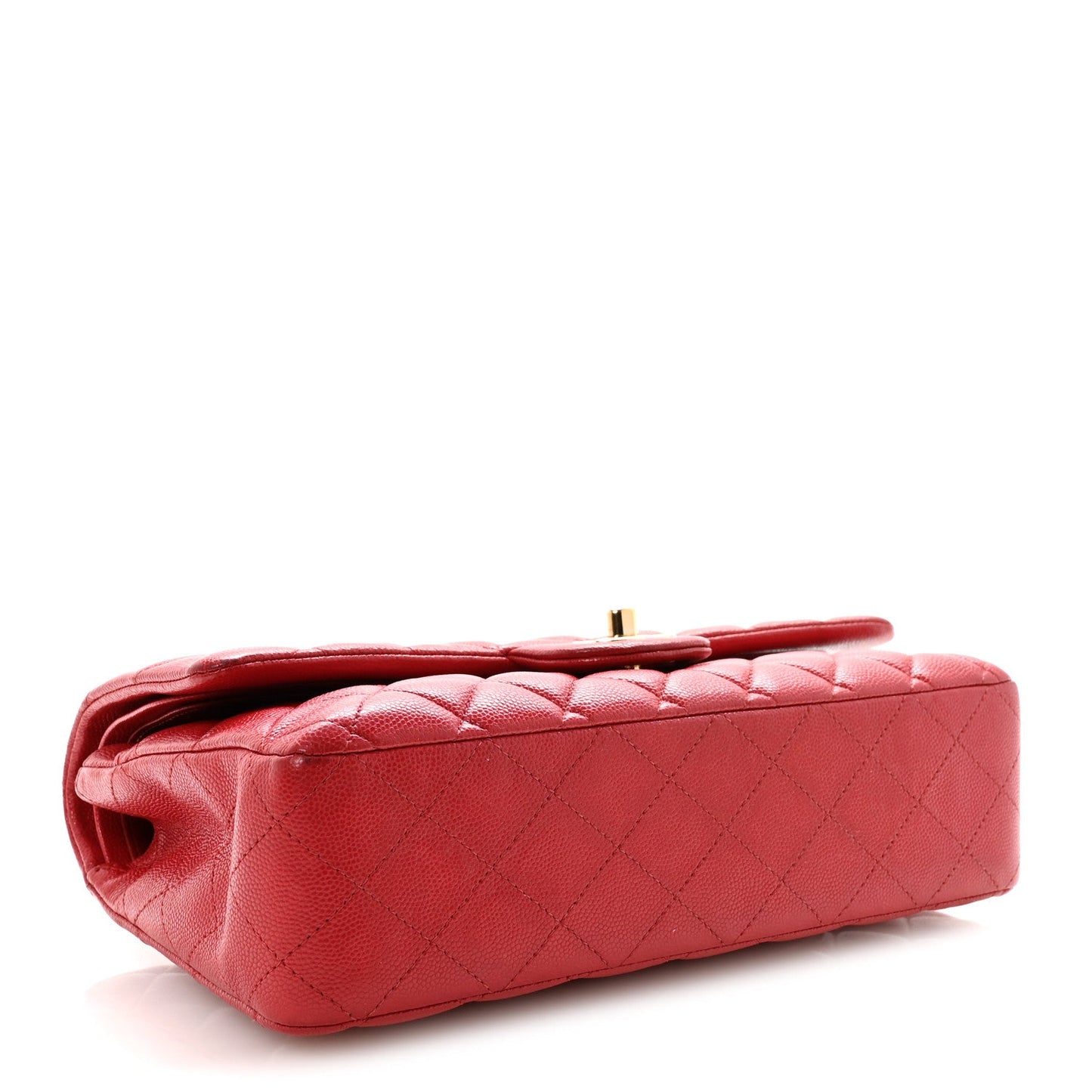 Chanel Caviar Quilted Medium Double Flap Red