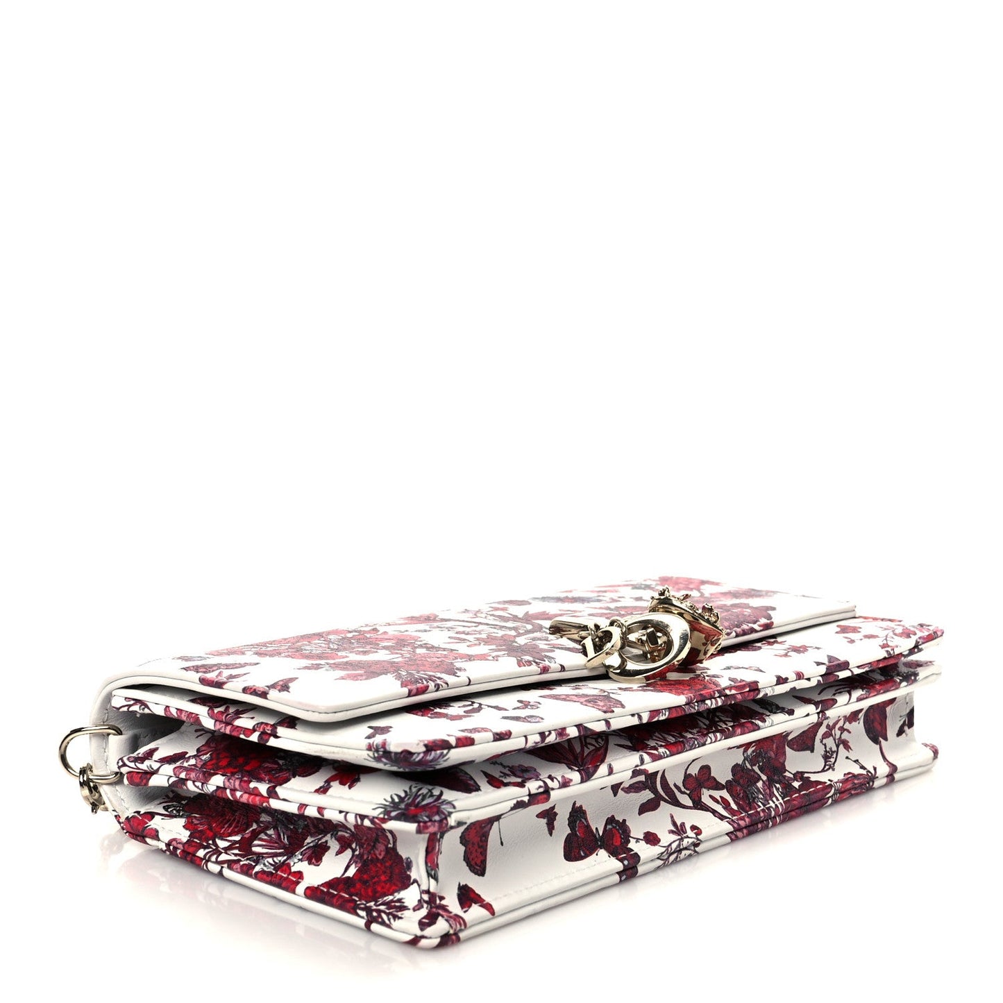 Christian Dior Calfskin Le Coeur Des Papillons Mini My Dior Bag White Multicolor