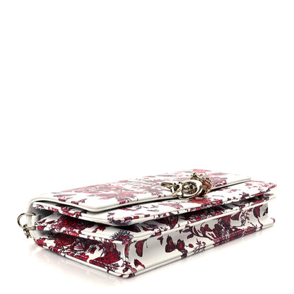 Christian Dior Calfskin Le Coeur Des Papillons Mini My Dior Bag White Multicolor