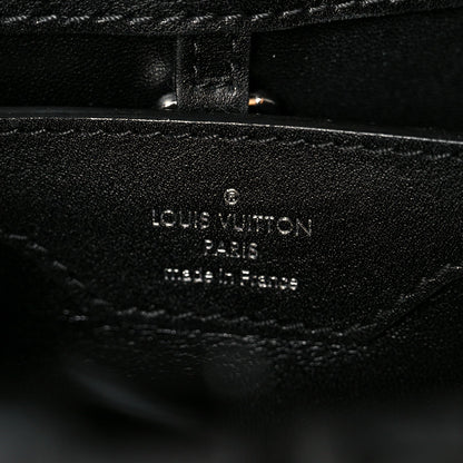 Louis Vuitton Calfskin Karung Beaded Shanghai Skyline Capucines BB Black