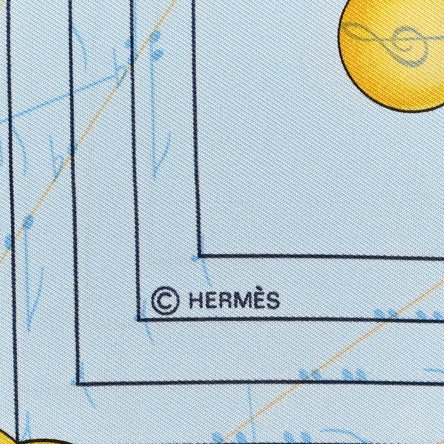Hermes Silk La Musique des Spheres Scarf 90 Multicolor