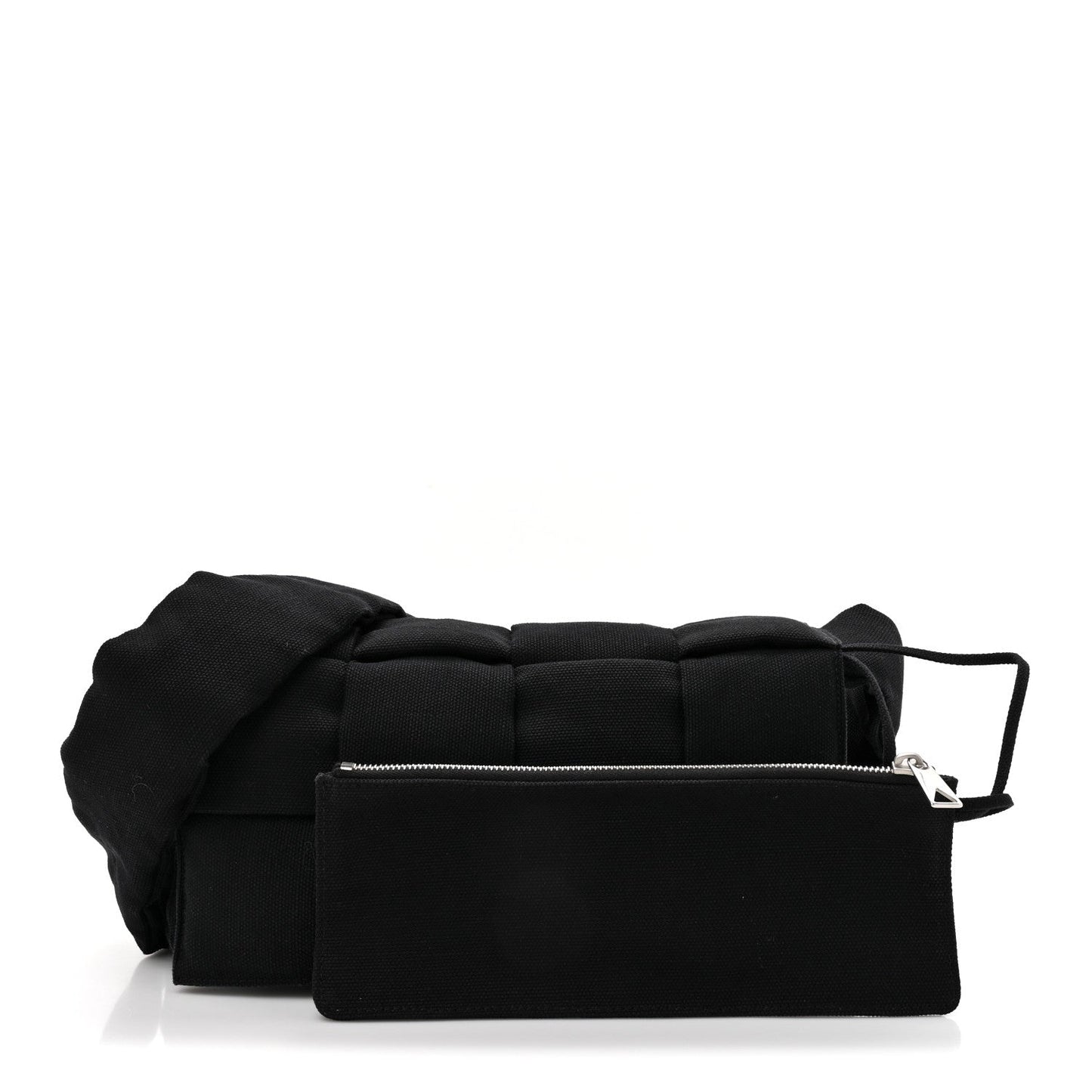 Bottega Veneta Denim Maxi Intrecciato Padded Tech Cassette Bag Black