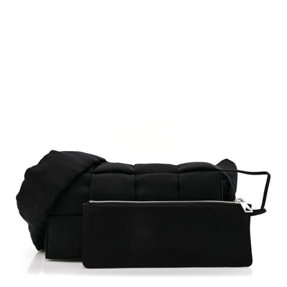 Bottega Veneta Denim Maxi Intrecciato Padded Tech Cassette Bag Black