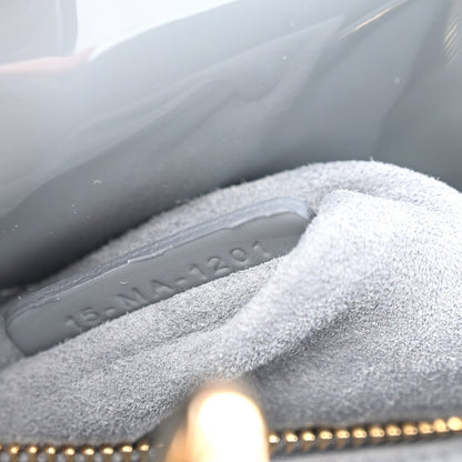 Christian Dior Patent Cannage Mini Lady Dior Grey Stone