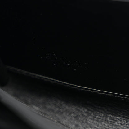 Saint Laurent Textured Patent Monogram Belle De Jour Zip Around Wallet Black