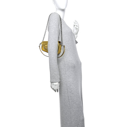 Gucci Metallic Demetra Mini Horsebit 1955 Asymmetric Shoulder Bag Gold