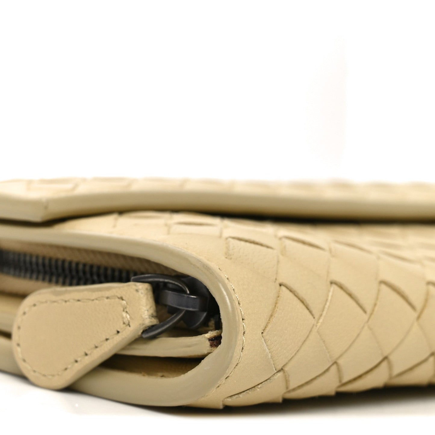 Bottega Veneta Nappa Intrecciato Continental Flap Wallet New Sand