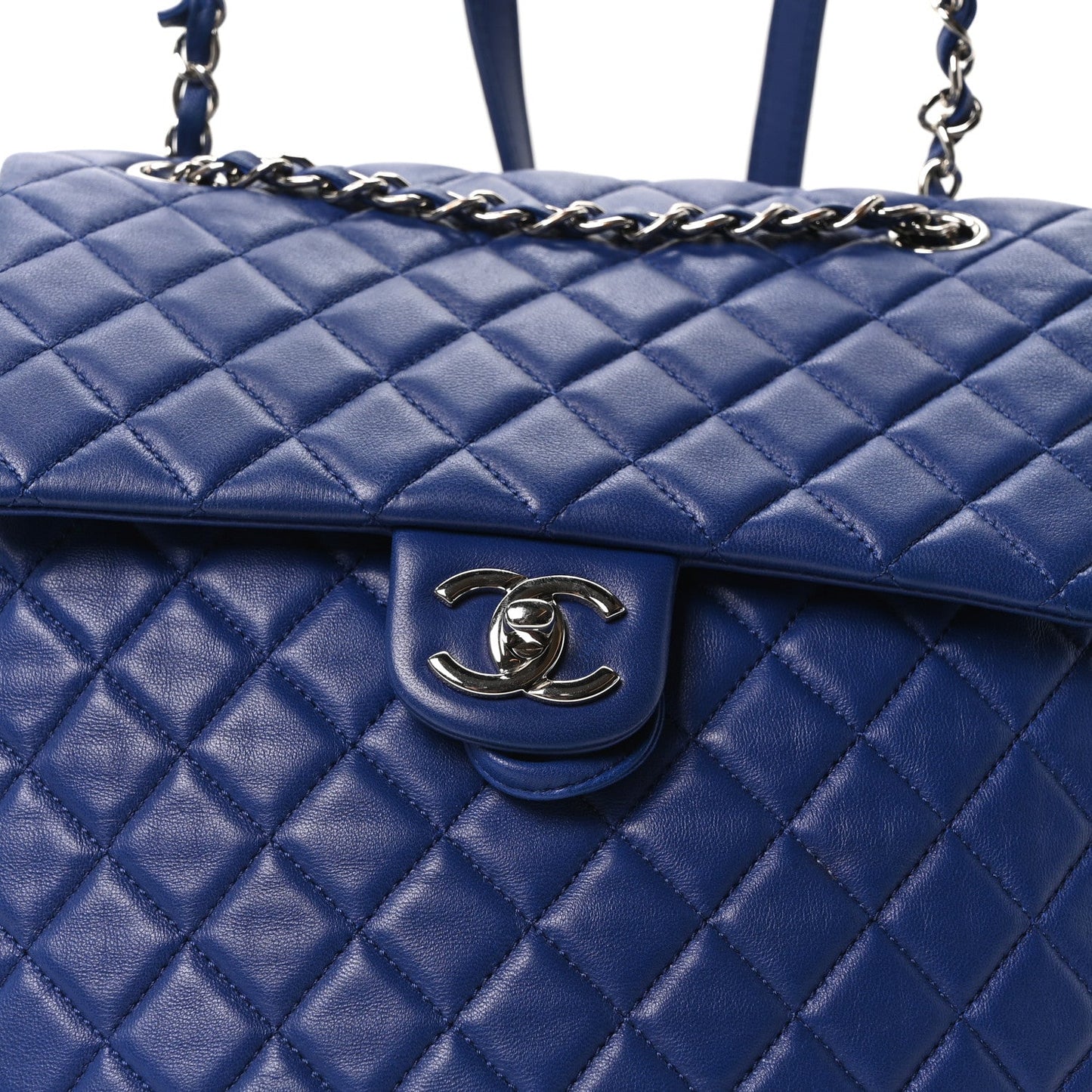 Chanel Calfskin Quilted Large Urban Spirit Backpack Navy