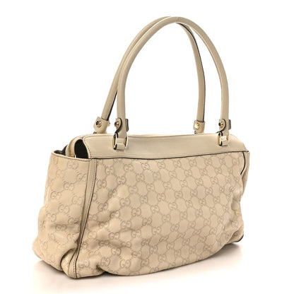 Gucci Guccissima D Gold Tote White