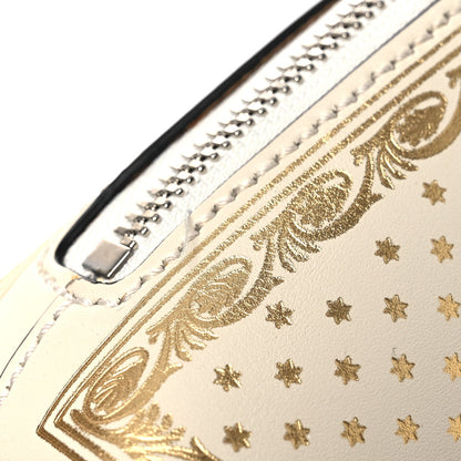 Gucci X SEGA Calfskin GUCCY Stars Mini Dome Shoulder Bag Mystic White Gold