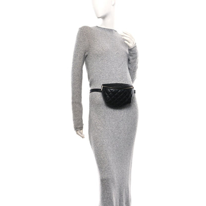 Chanel Calfskin Quilted Waist Belt Bag Black