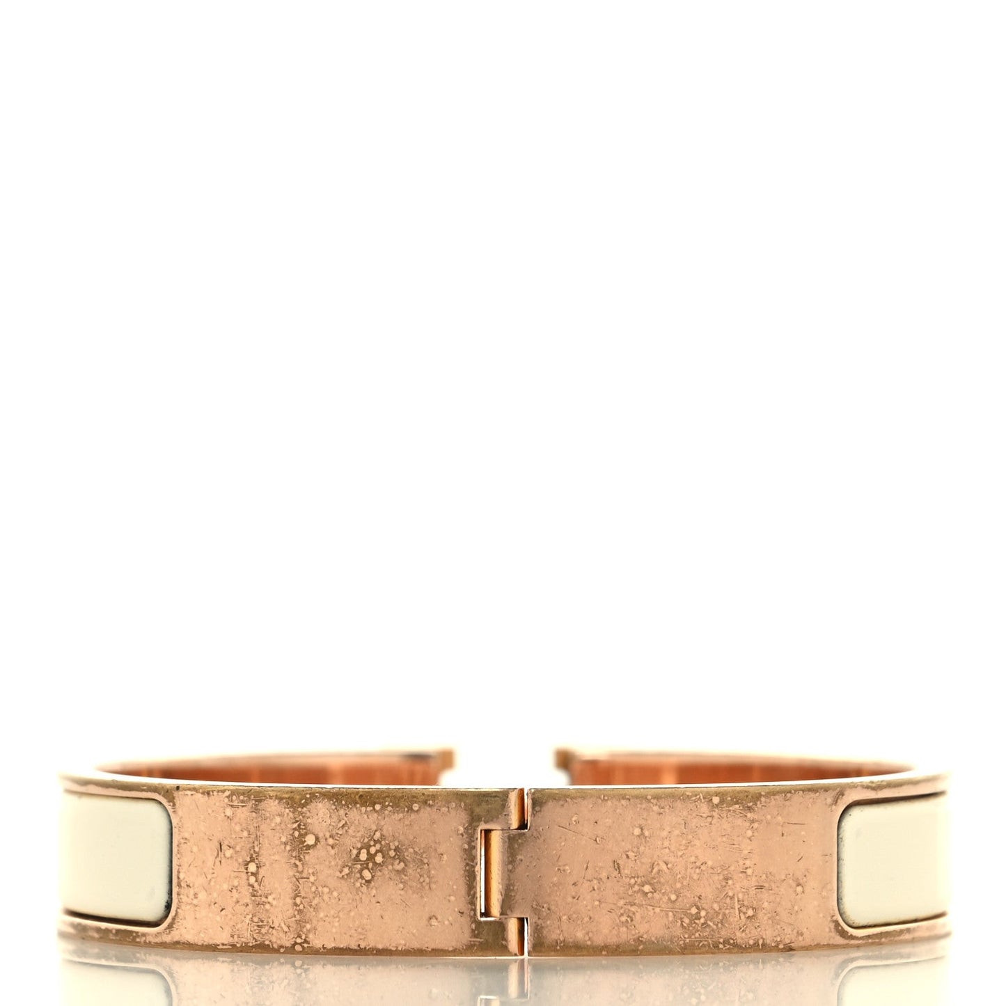 Hermes Enamel Narrow Clic Clac H Bracelet GM Craie
