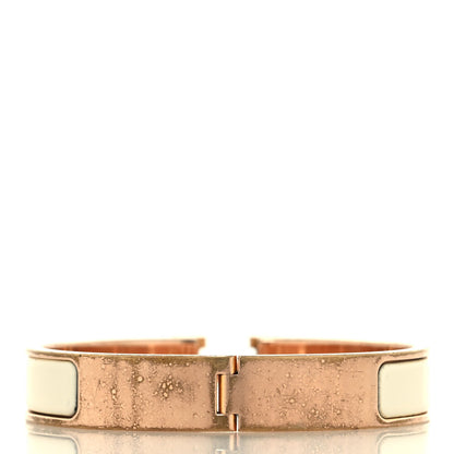Hermes Enamel Narrow Clic Clac H Bracelet GM Craie