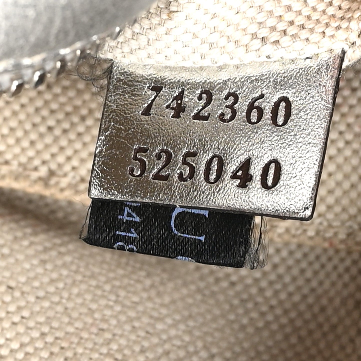 Gucci Metallic Sakai Be Green Calfskin Diagonal Stitched Small Blondie Shoulder Bag Silver