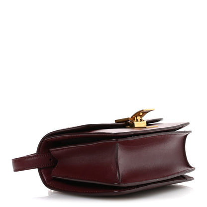 Celine Box Calfskin Small Classic Box Flap Bag Burgundy