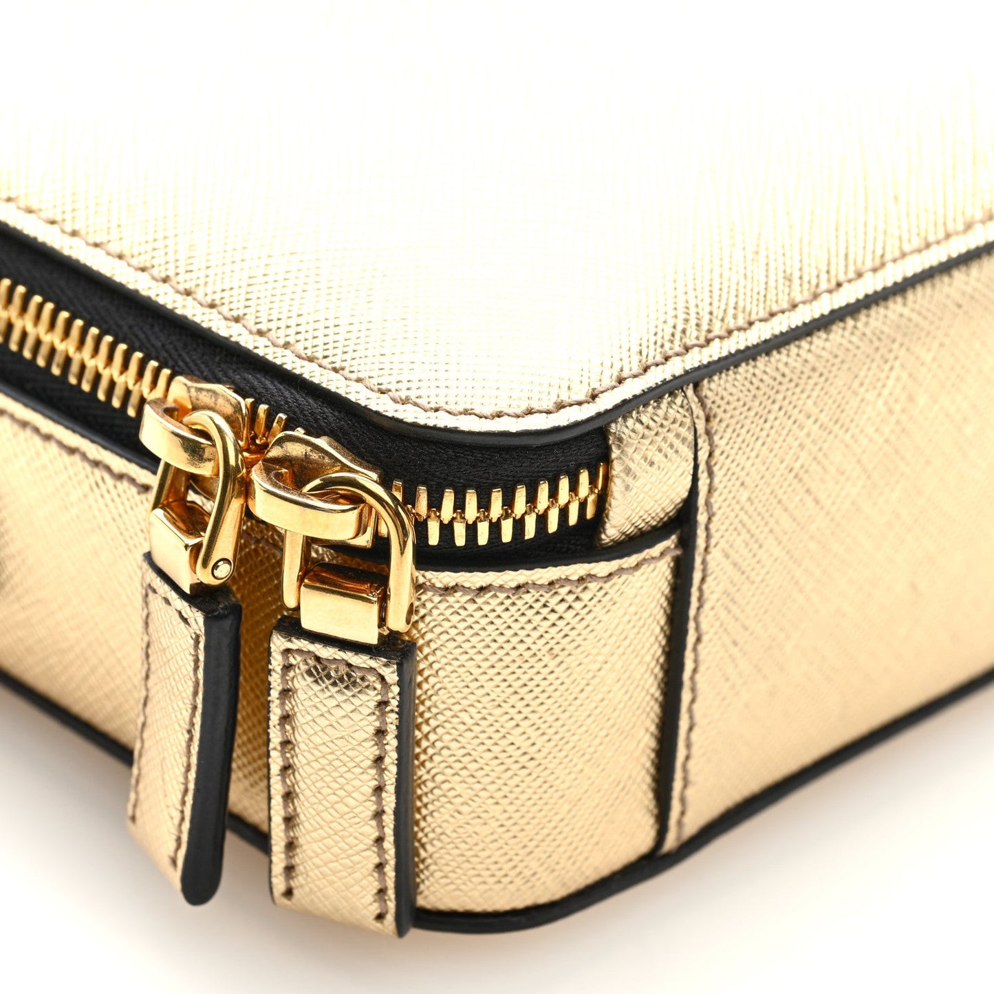 Prada Saffiano Travel Small Brique Crossbody Bag Platino