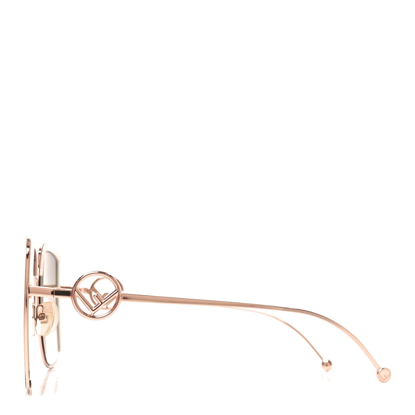 Fendi Metal Acetate F is Fendi Square Sunglasses FF 0294/S Rose Gold