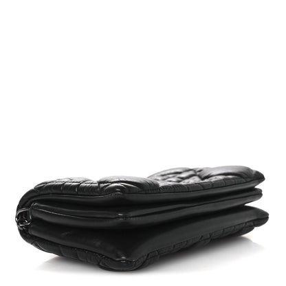 Christian Dior Calfskin Macrocannage Mini Caro Bag Black