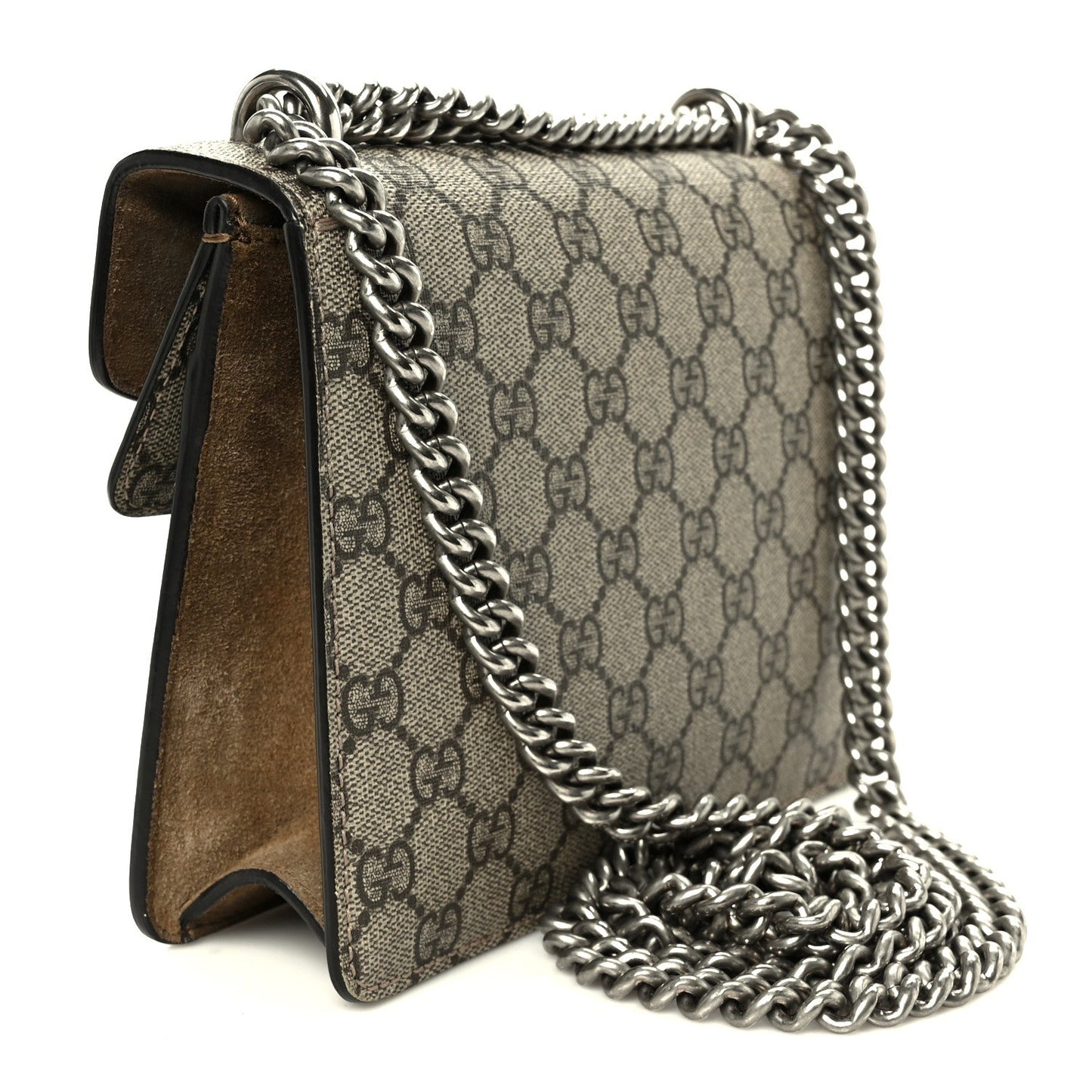 Gucci GG Supreme Monogram Mini Dionysus Shoulder Bag Taupe