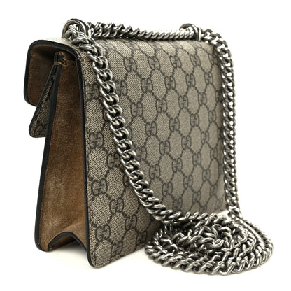 Gucci GG Supreme Monogram Mini Dionysus Shoulder Bag Taupe