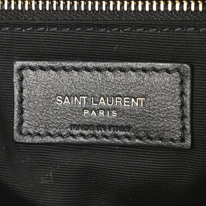 Saint Laurent Suede Shearling Quilted Le Pochon Natural Tan