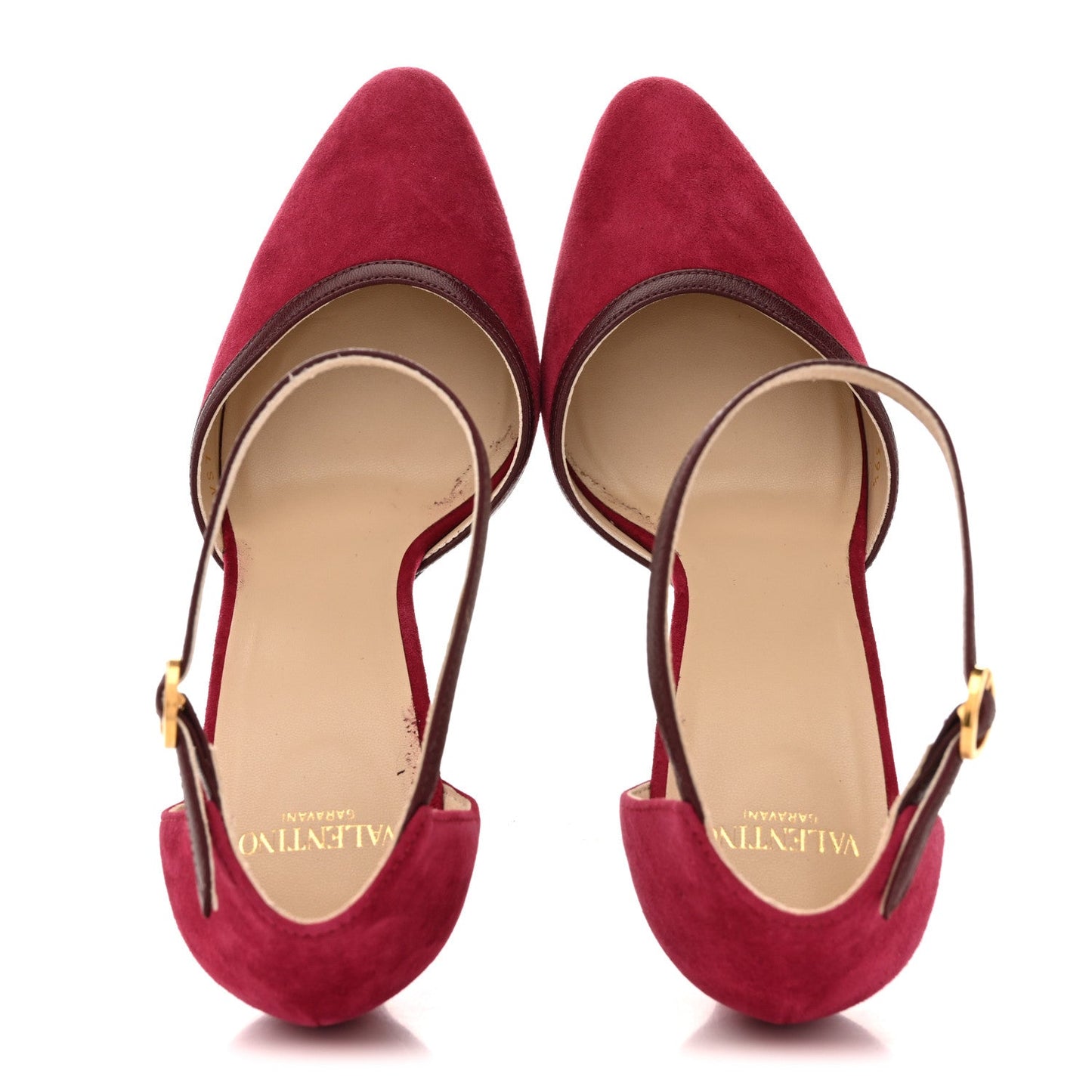 Valentino Garavani Suede Hi Dolly Pumps 39.5 Pink