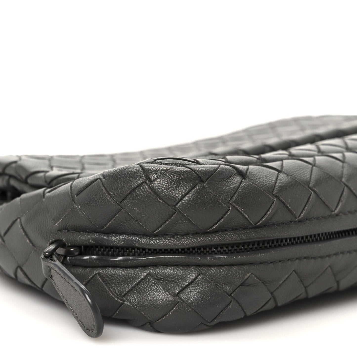 Bottega Veneta Nappa Intrecciato Small Chain Crossbody Light Grey