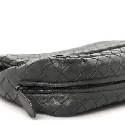 Bottega Veneta Nappa Intrecciato Small Chain Crossbody Light Grey