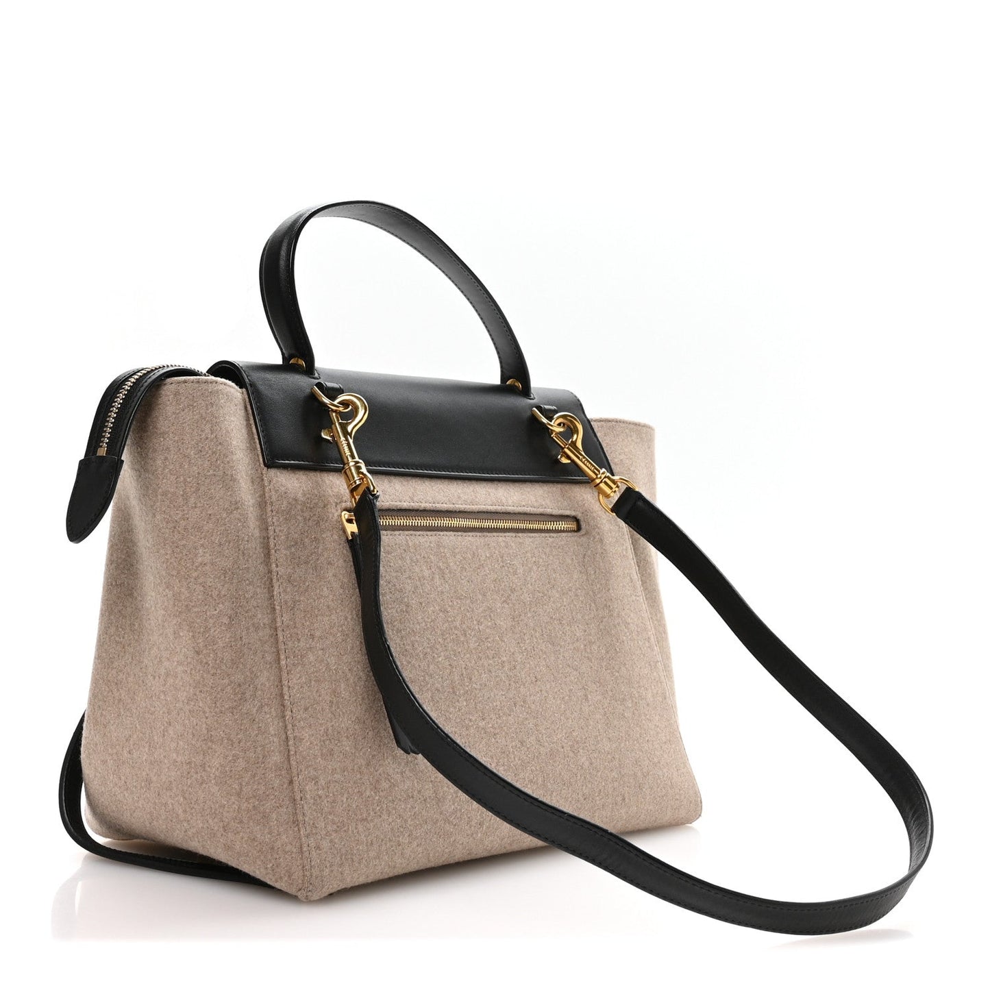 Celine Felt Smooth Calfskin Mini Belt Bag Beige