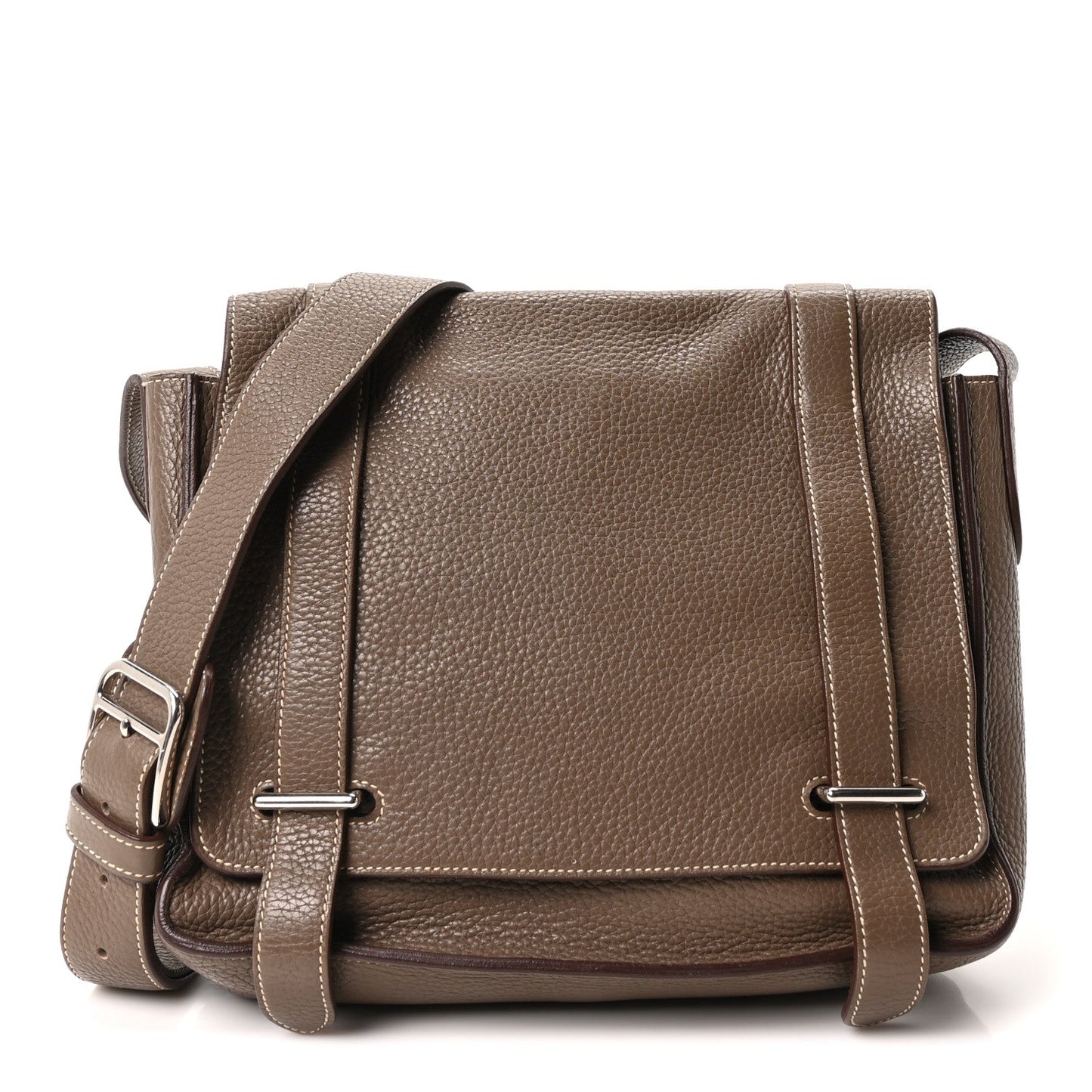 Hermes Taurillon Clemence Steve Messenger 28 Etoupe