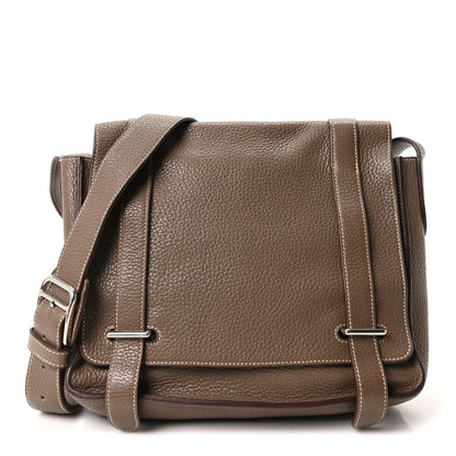 Hermes Taurillon Clemence Steve Messenger 28 Etoupe