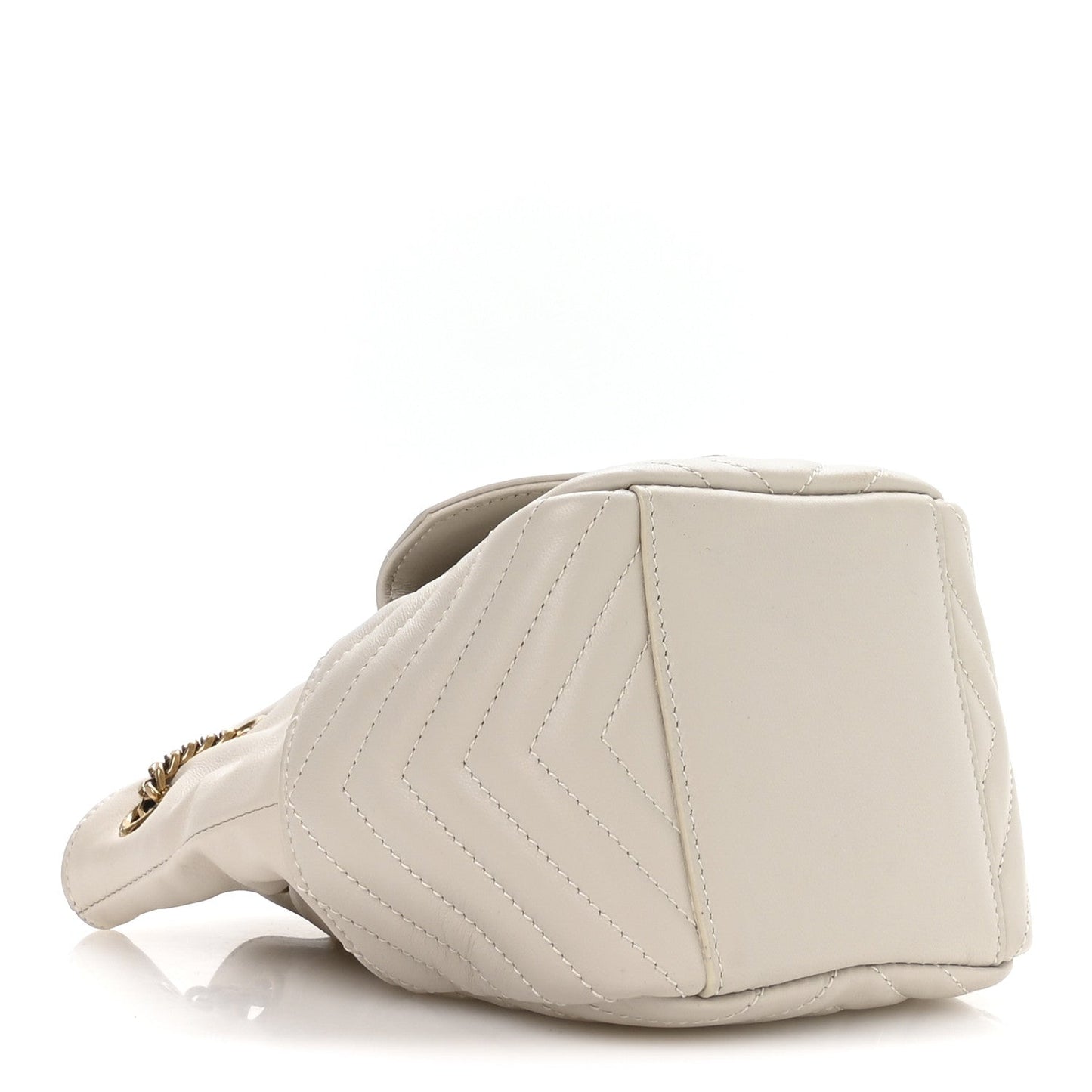 Saint Laurent Lambskin Matelasse Monogram Joe Nano Bucket Bag Crema Soft