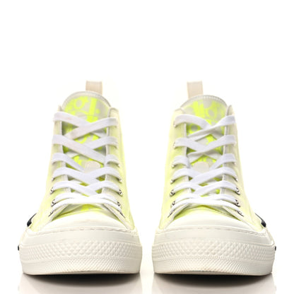 Christian Dior Technical Canvas Oblique Mens B23 High Top Sneakers 35 Yellow