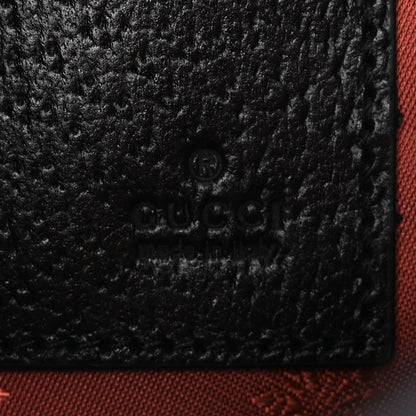 Gucci Canvas Diagonal Interlocking G Zip Pouch Black Orange