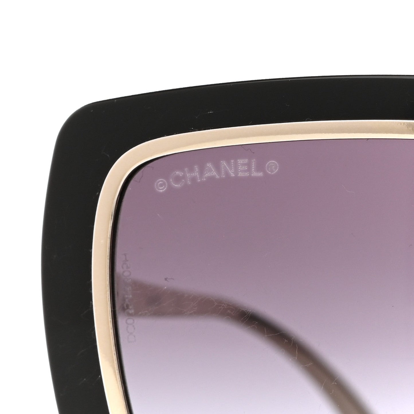 Chanel Metal Crystal CC Logo Sunglasses 71707 Black Gold