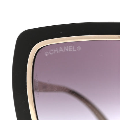 Chanel Metal Crystal CC Logo Sunglasses 71707 Black Gold