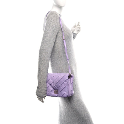 Loewe Lambskin Pleated Goya Puffer Bag Light Mauve