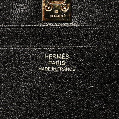 Hermes Chevre Mysore Medor Card Holder Black