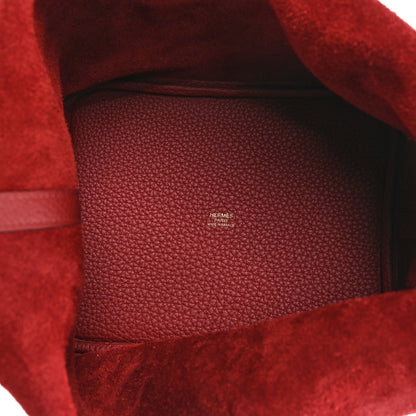 Hermes Taurillon Clemence Picotin Lock 22 MM Rouge H
