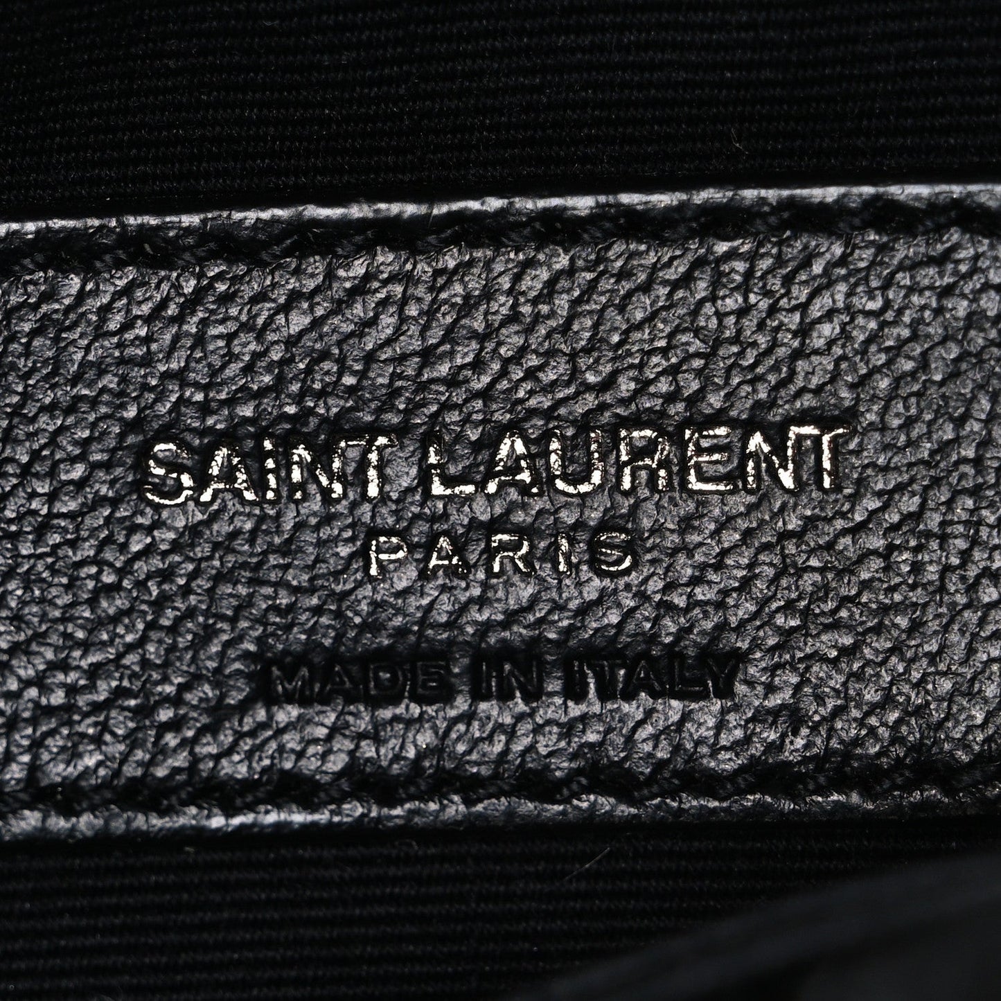 Saint Laurent Crinkled Calfskin Matelasse Monogram Niki Chain Wallet Black