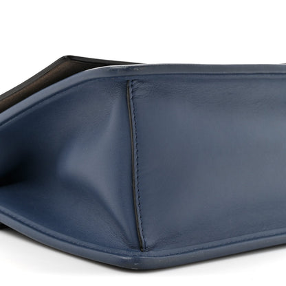 Fendi Vitello Century Opaco F is Fendi Kan I Shoulder Bag Blu Scuro