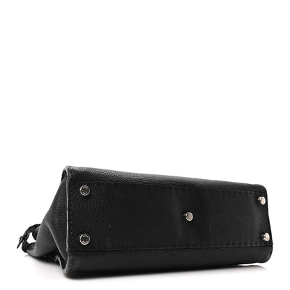 Fendi Cuoio Romano Selleria Bi-Color Medium Peekaboo Iconic Satchel Black Mou