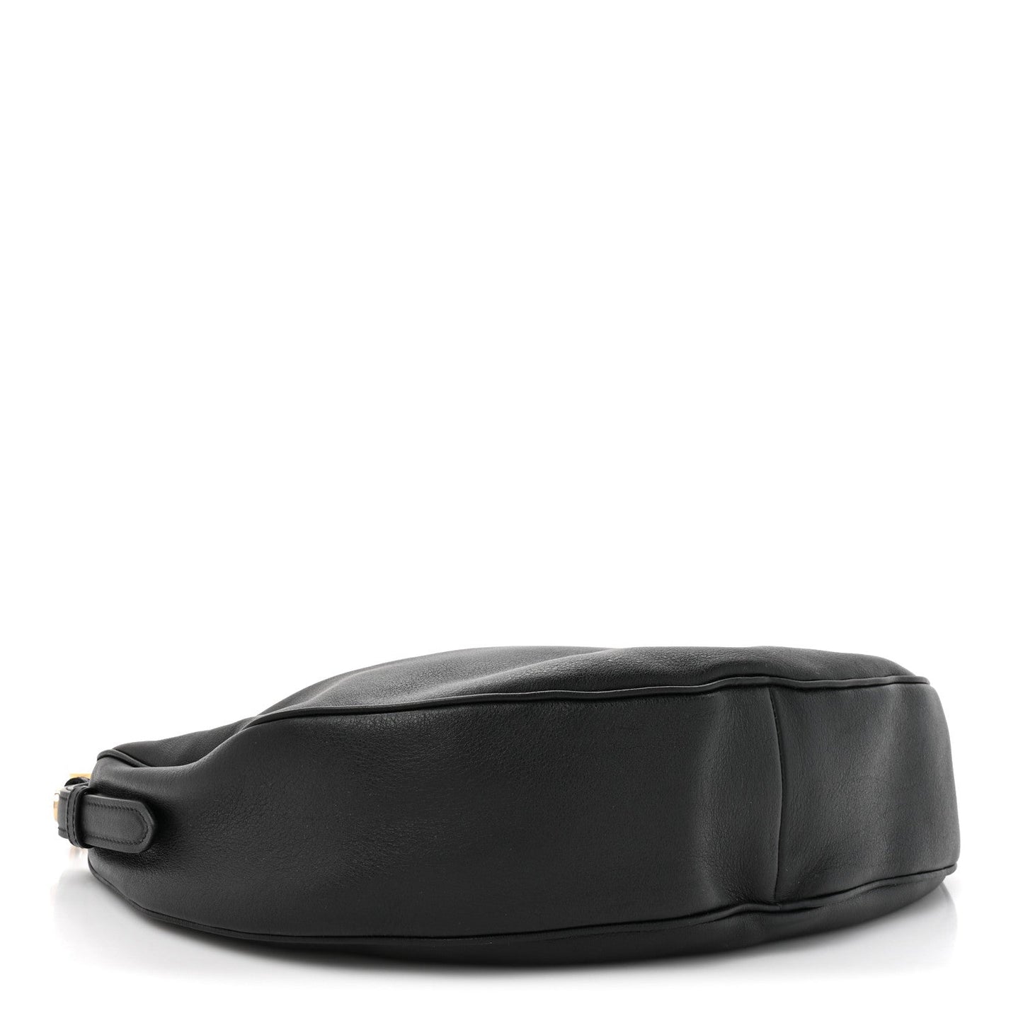 Prada Soft Grain Calfskin Large Demi-Lune Shoulder Bag Black