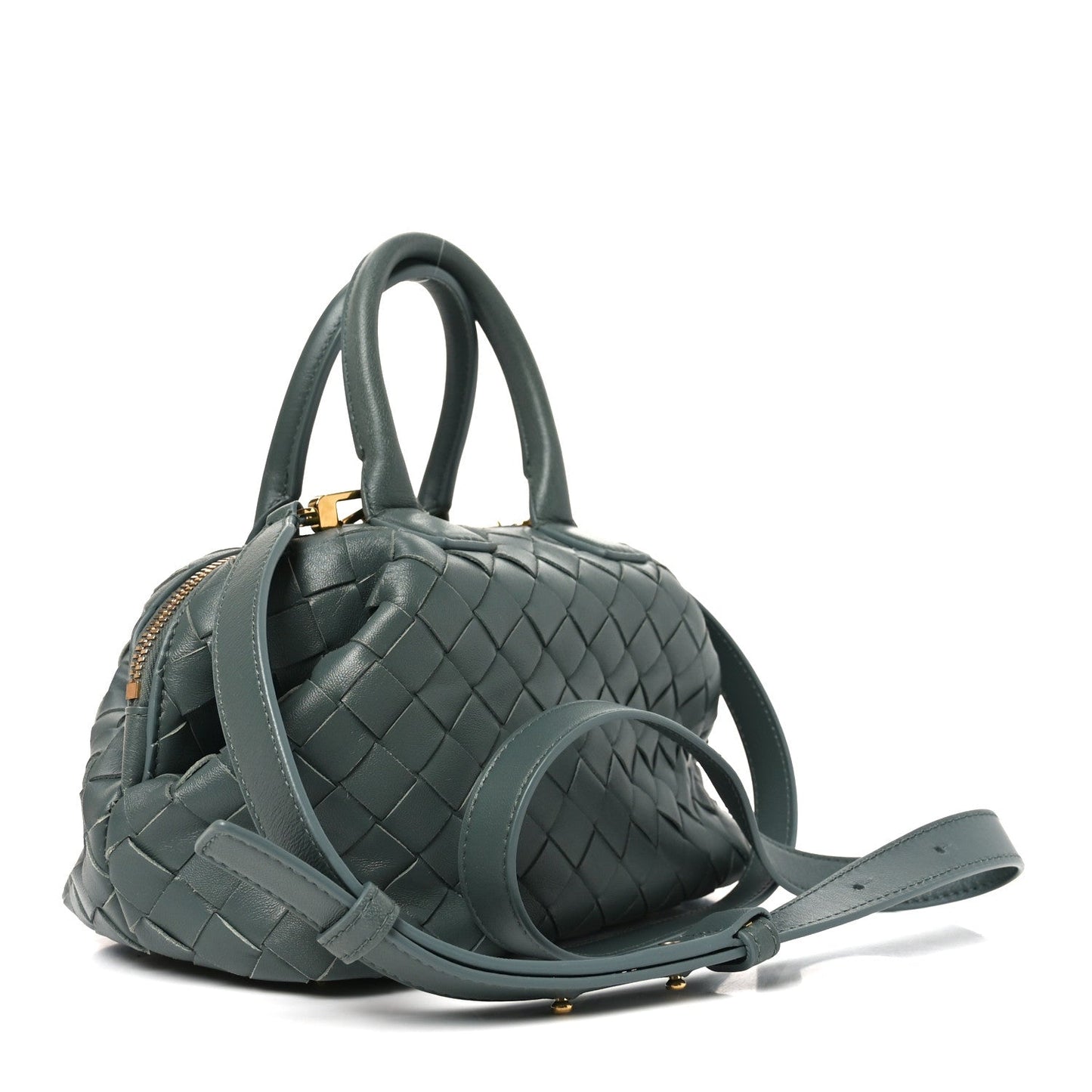 Bottega Veneta Nappa Intrecciato Bauletto Slate