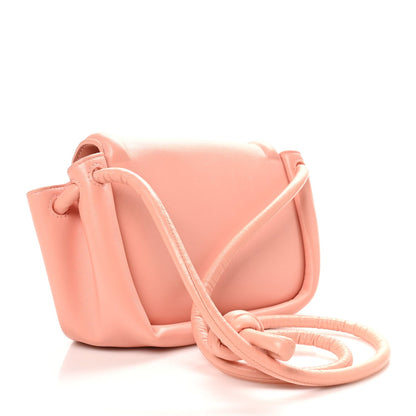 Bottega Veneta Lambskin Small Beak Triangle Flap Shoulder Bag Peachy Silver