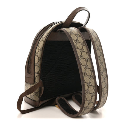 Gucci GG Supreme Monogram Calfskin Web Small Ophidia Day Backpack Beige Ebony New Acero