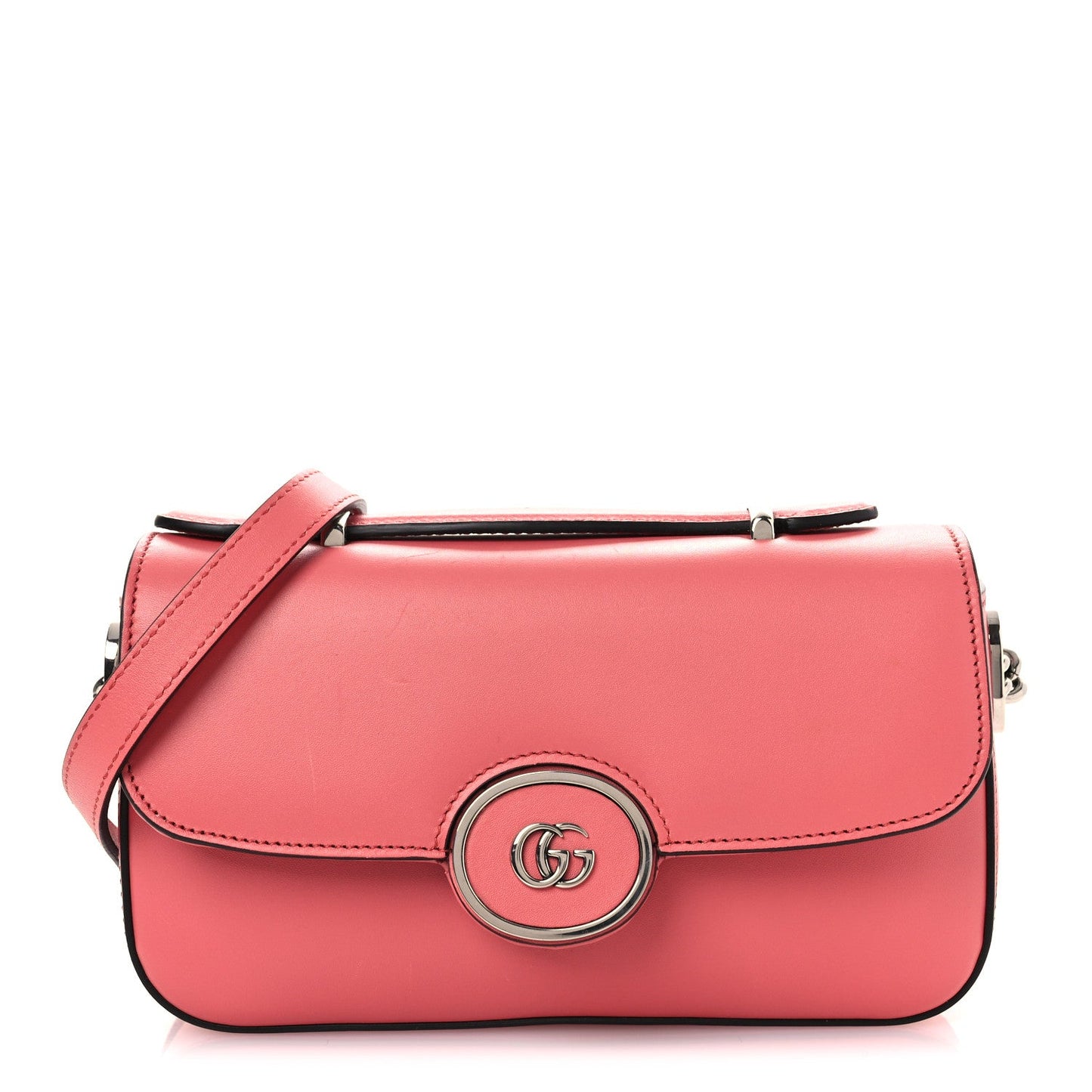 Gucci Senna Calfskin Petite GG Top Handle Shoulder Bag Pink