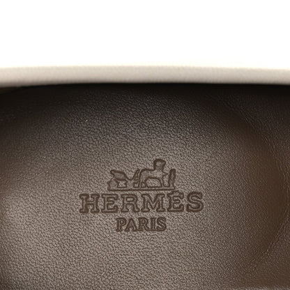 Hermes Calfskin Womens Paris Loafers 37 White